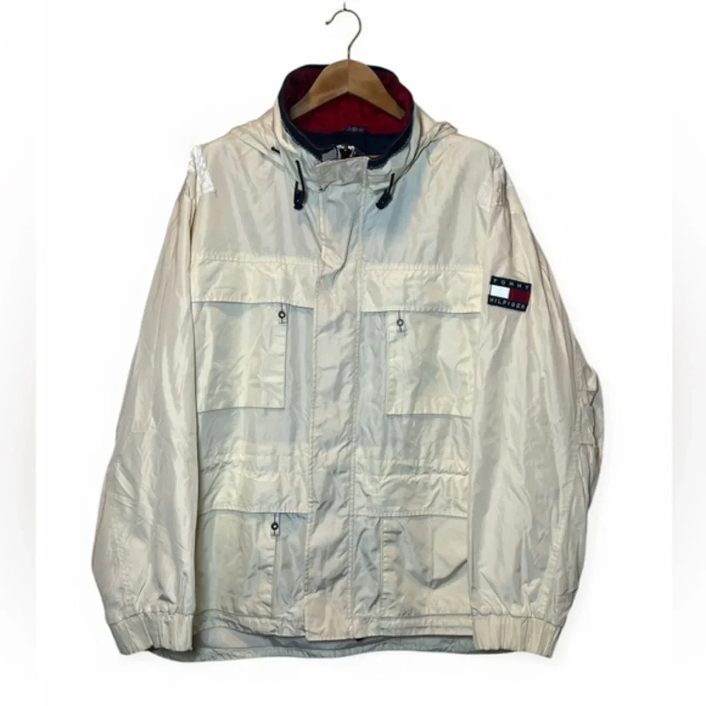 Vintage Tommy‎ Hilfiger XL Yacht Sailing Balaclava Tech Windbreaker Style Jacket